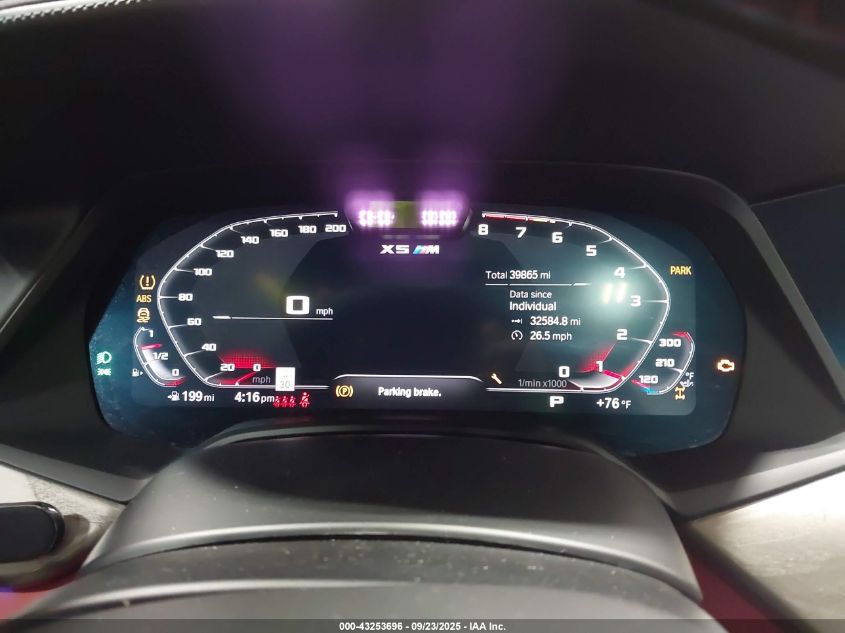 2022 BMW X5 M VIN: 5YMJU0C04N9L18508 Lot: 43253696