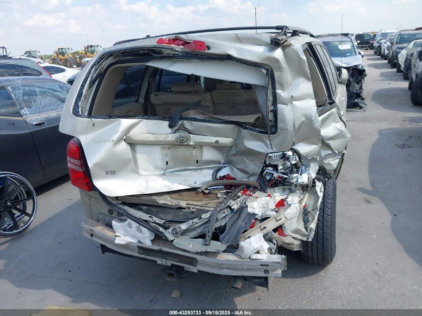 2002 Toyota Highlander V6 VIN: JTEGF21A420071345 Lot: 43253733