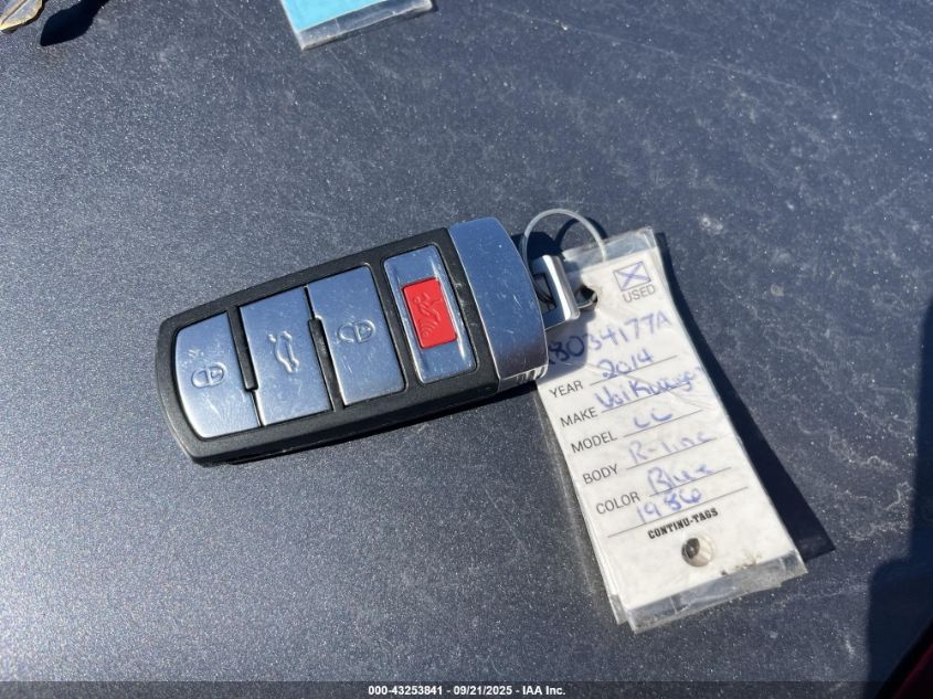 2014 Volkswagen Cc 2.0T R-Line VIN: WVWBP7AN4EE511986 Lot: 43253841