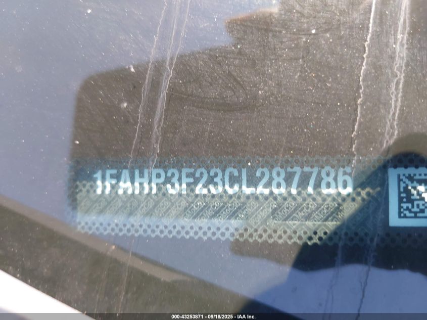 2012 Ford Focus Se VIN: 1FAHP3F23CL287786 Lot: 43253871