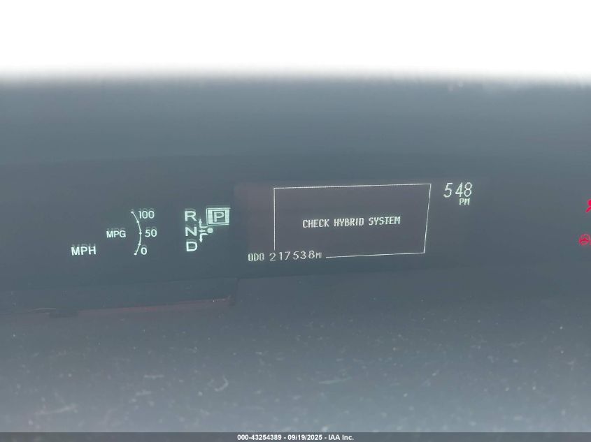 2011 Toyota Prius Five VIN: JTDKN3DU4B5342906 Lot: 43254389