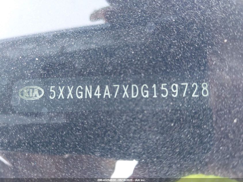 2013 Kia Optima Ex VIN: 5XXGN4A7XDG159728 Lot: 43254538