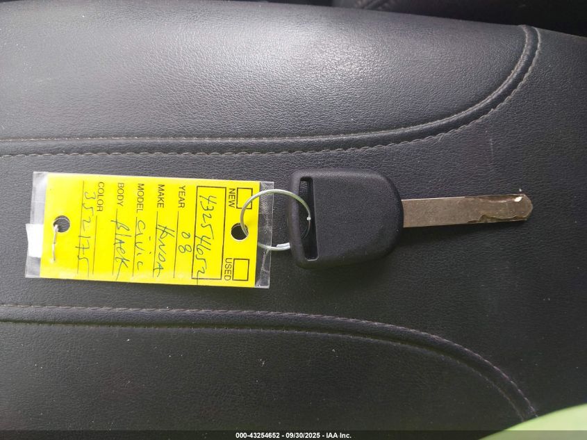 2008 Honda Civic Ex-L VIN: 2HGFA16918H352175 Lot: 43254652