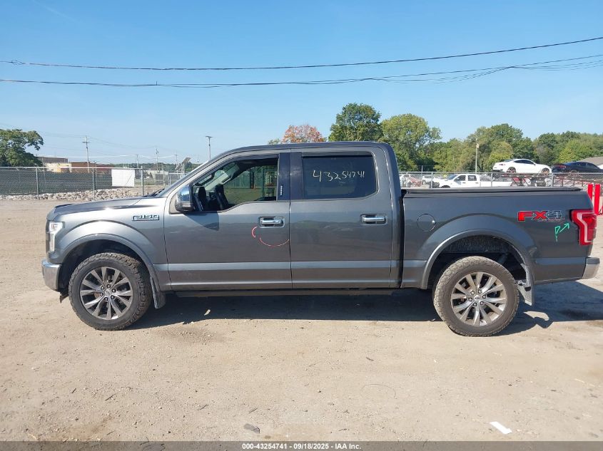 2016 Ford F-150 Lariat VIN: 1FTEW1EF1GFB76294 Lot: 43254741