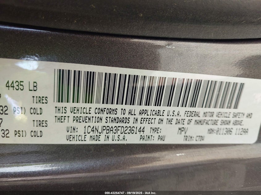 2015 JEEP PATRIOT ALTITUDE EDITION - 1C4NJPBA3FD236144