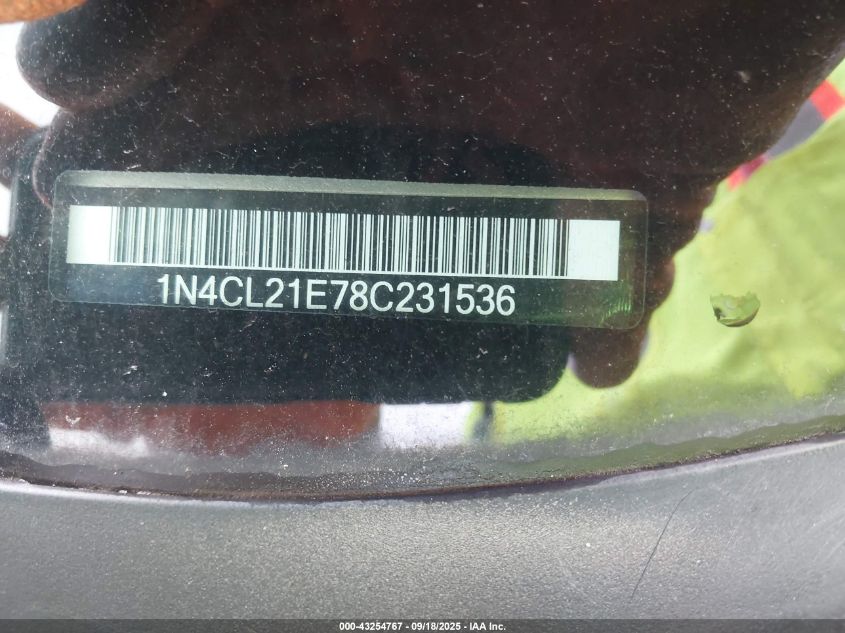 2008 Nissan Altima Hybrid VIN: 1N4CL21E78C231536 Lot: 43254767