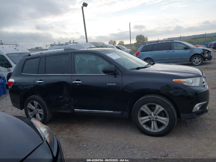 2013 Toyota Highlander Limited V6 VIN: 5TDDK3EH3DS212308 Lot: 43254784