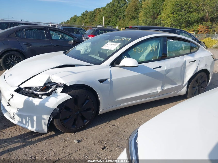 2025 Tesla Model 3 Long Range Rear-Wheel Drive VIN: 5YJ3E1EA5SF924301 Lot: 43254841