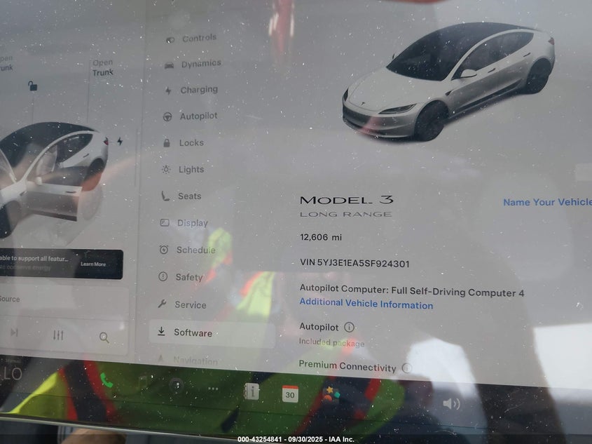 2025 Tesla Model 3 Long Range Rear-Wheel Drive VIN: 5YJ3E1EA5SF924301 Lot: 43254841