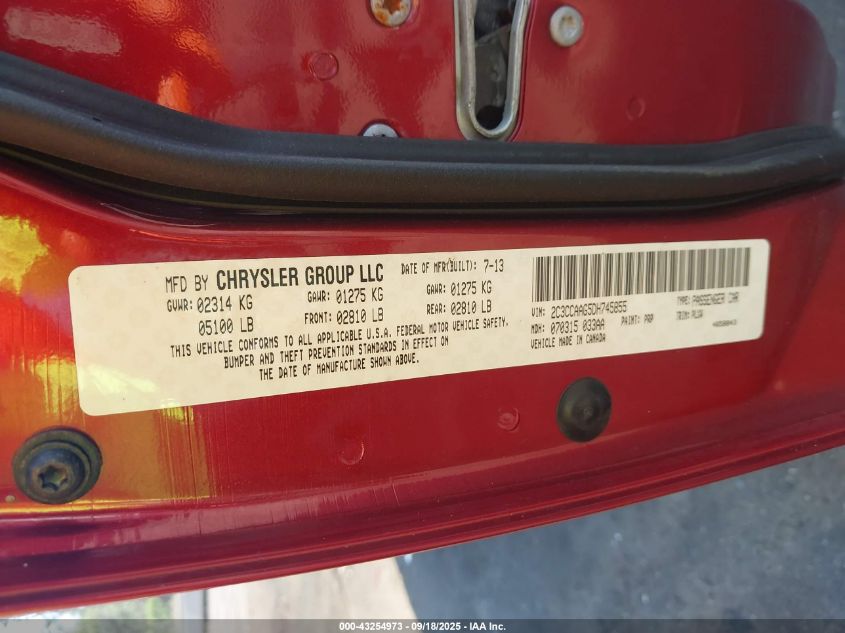 2013 Chrysler 300 Motown VIN: 2C3CCAAG5DH745855 Lot: 43254973