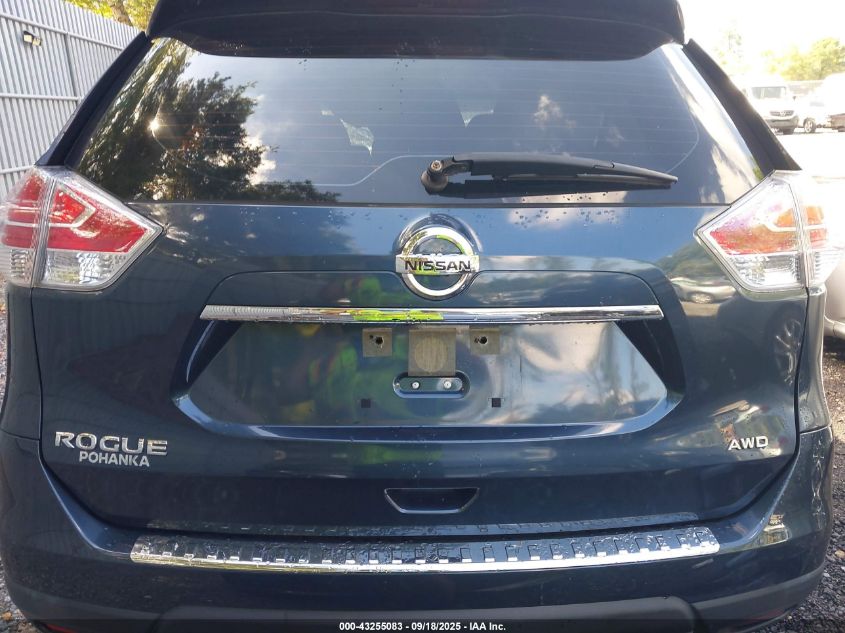 2016 Nissan Rogue S VIN: JN8AT2MVXGW133700 Lot: 43255083