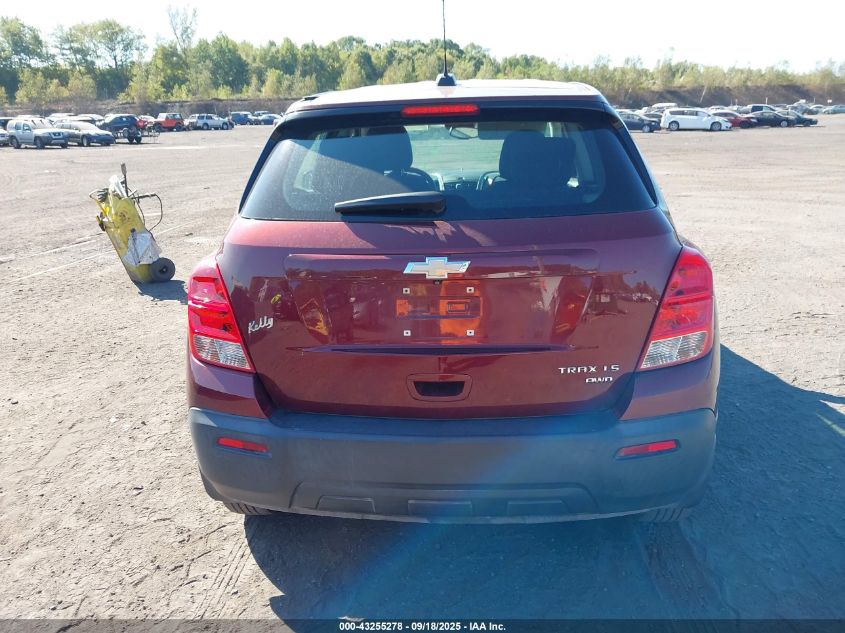 2016 Chevrolet Trax 1Ls VIN: 3GNCJNSB7GL155090 Lot: 43255278