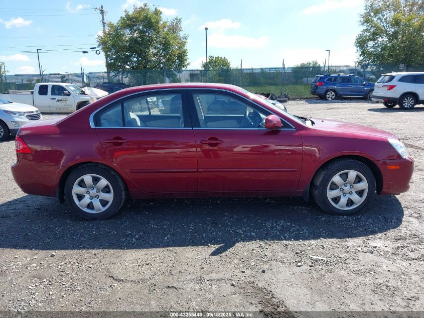 2008 Kia Optima Lx VIN: KNAGE123385226204 Lot: 43255446