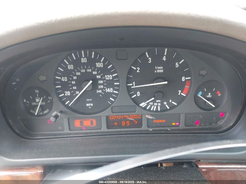 1998 BMW 528I VIN: WBADD6322WBW47368 Lot: 43255588