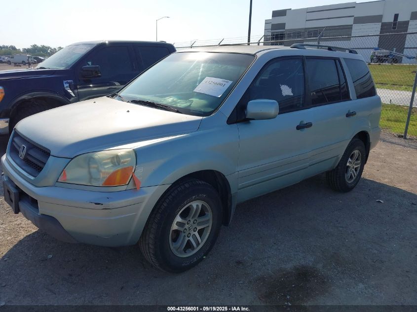 2003 Honda Pilot Ex VIN: 2HKYF18413H620233 Lot: 43256001