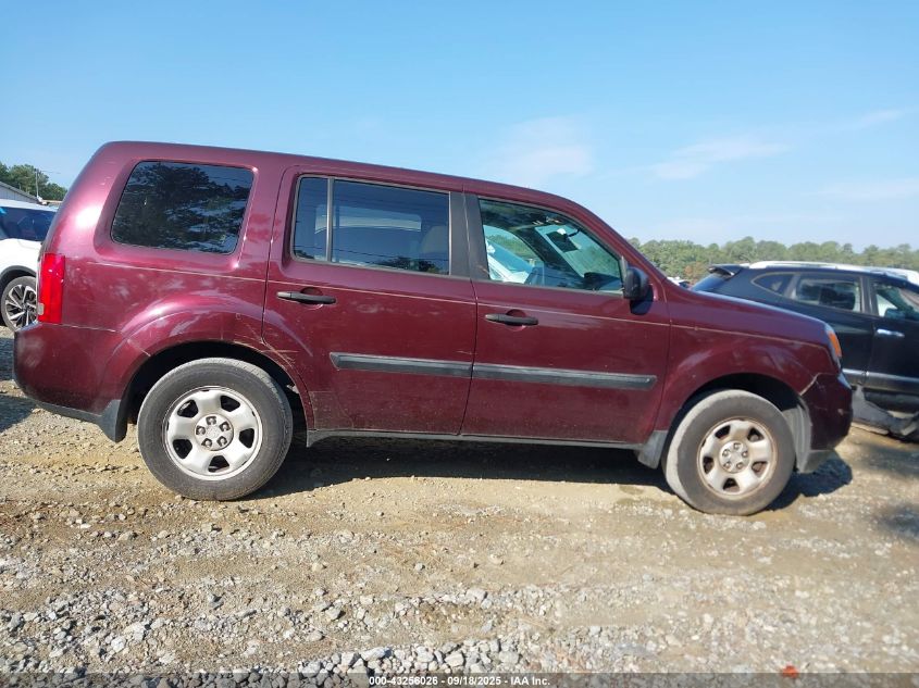 2014 Honda Pilot Lx VIN: 5FNYF3H25EB010864 Lot: 43256026