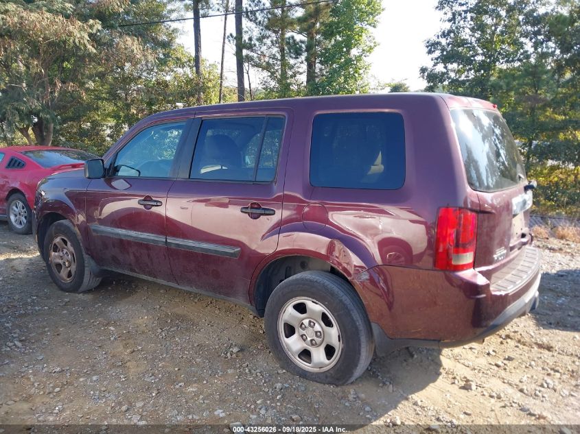 2014 Honda Pilot Lx VIN: 5FNYF3H25EB010864 Lot: 43256026