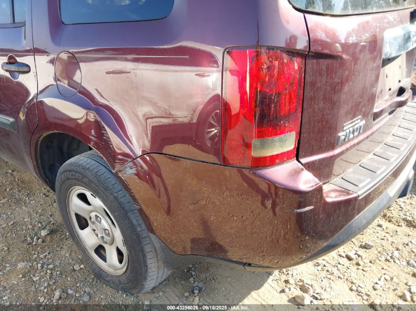 2014 Honda Pilot Lx VIN: 5FNYF3H25EB010864 Lot: 43256026