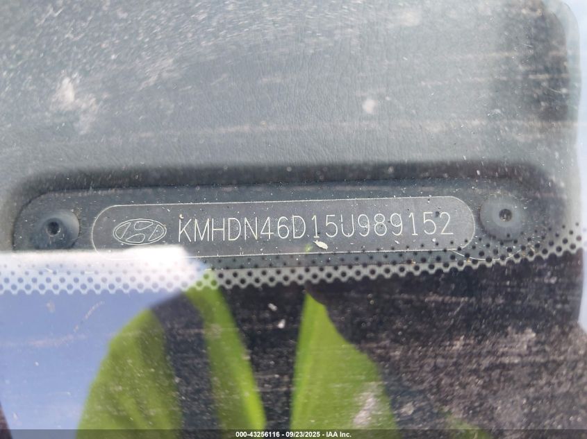 2005 Hyundai Elantra Gls/Gt VIN: KMHDN46D15U989152 Lot: 43256116