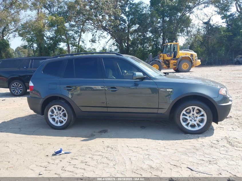 2004 BMW X3 2.5I VIN: WBXPA73414WB23303 Lot: 43256270