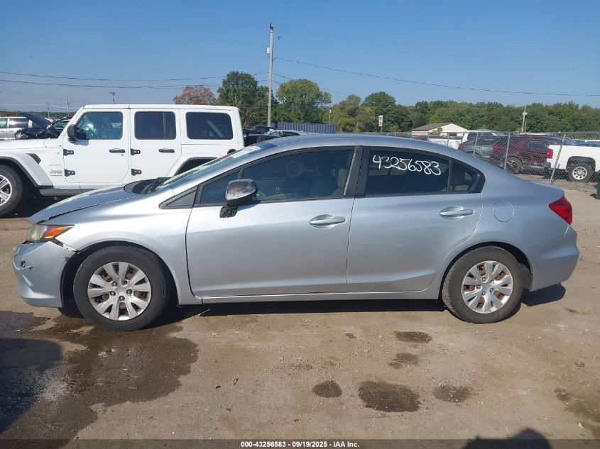 2012 Honda Civic Lx VIN: 19XFB2F53CE004770 Lot: 43256583