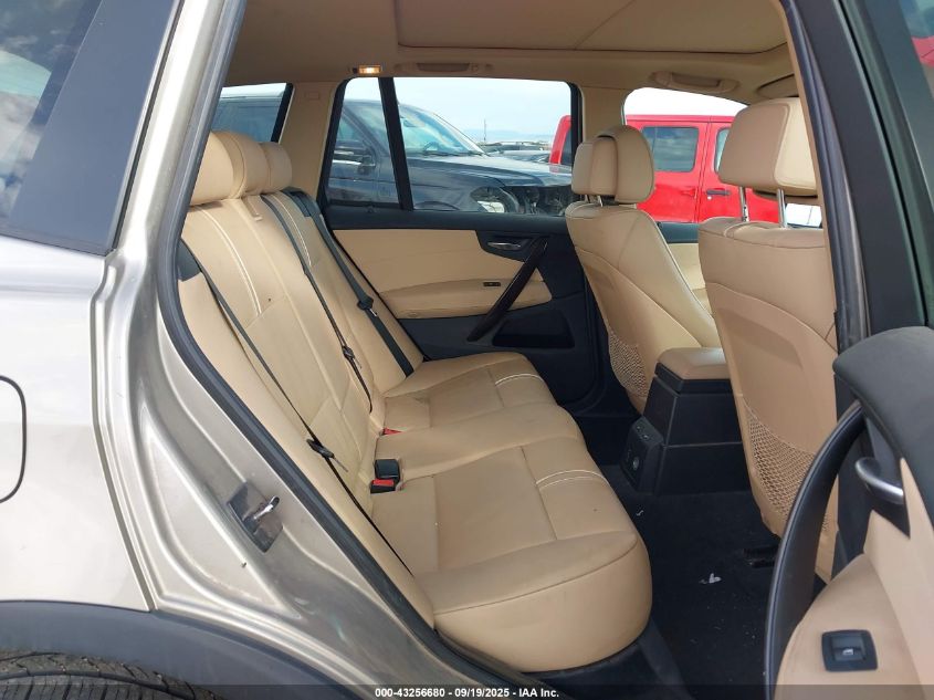 2008 BMW X3 3.0Si VIN: WBXPC93488WJ21184 Lot: 43256680