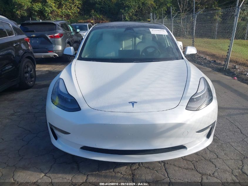 2022 Tesla Model 3 Long Range Dual Motor All-Wheel Drive VIN: 5YJ3E1EBXNF231995 Lot: 43256910