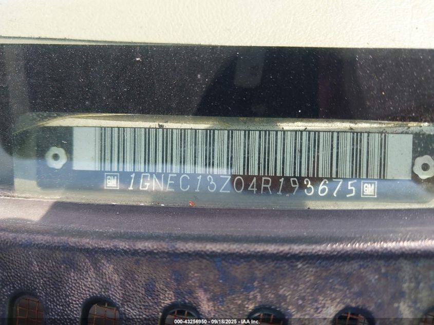 2004 Chevrolet Tahoe Lt VIN: 1GNEC13Z04R193675 Lot: 43256950