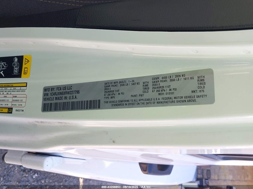 2024 JEEP WRANGLER 4XE SPORT S 4XE 1C4RJXN6XRW227796