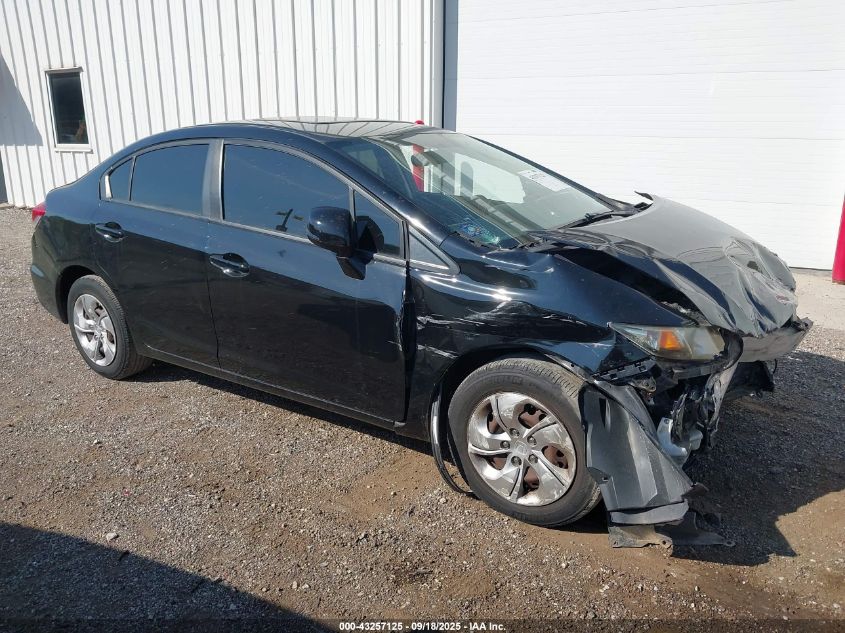 2013 Honda Civic Lx VIN: 2HGFB2F52DH576078 Lot: 43257125