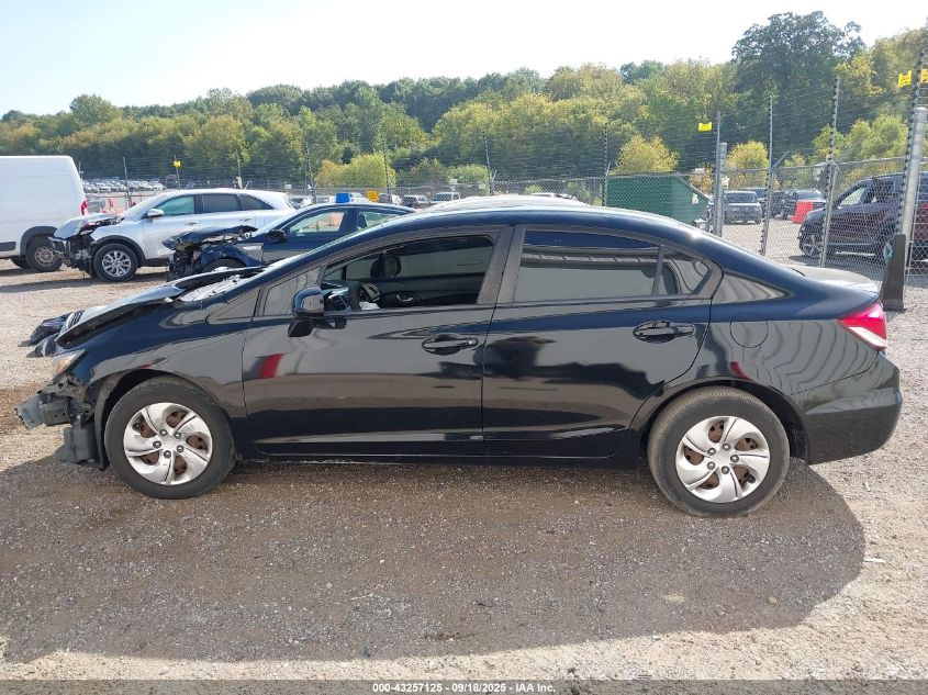 2013 Honda Civic Lx VIN: 2HGFB2F52DH576078 Lot: 43257125