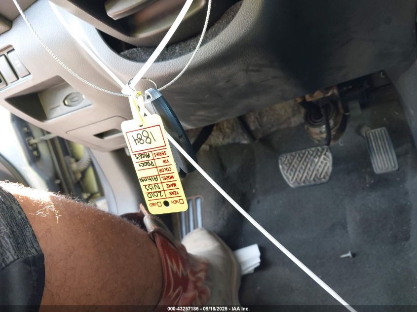 2010 Nissan Altima 2.5 S VIN: 1N4AL2APXAN511891 Lot: 43257186