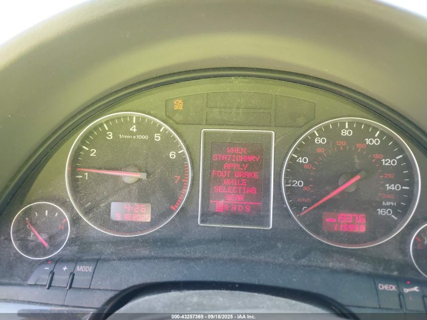 2003 Audi A4 1.8T VIN: WAULC68EX3A150801 Lot: 43257369