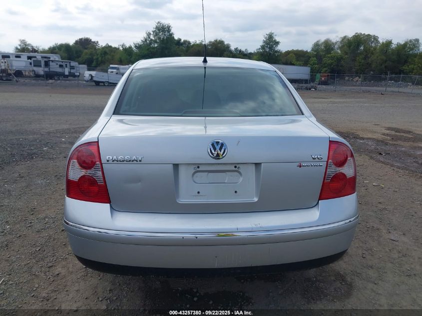 2003 Volkswagen Passat Glx VIN: WVWTH63B03P262487 Lot: 43257380