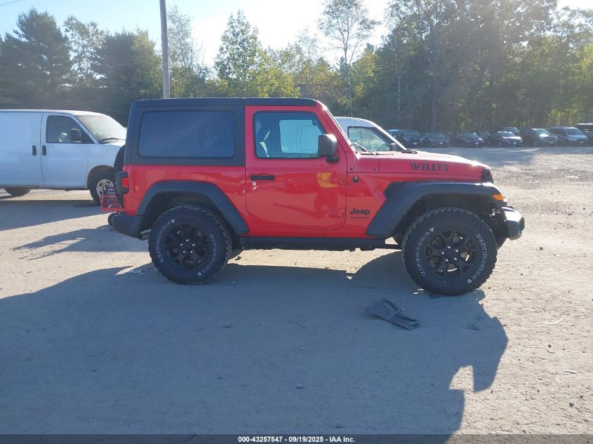 2021 Jeep Wrangler Willys 4X4 VIN: 1C4HJXAG5MW647243 Lot: 43257547