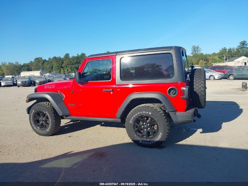 2021 Jeep Wrangler Willys 4X4 VIN: 1C4HJXAG5MW647243 Lot: 43257547
