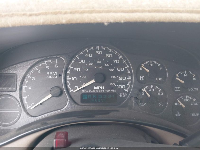 2002 Chevrolet Tahoe Lt VIN: 1GNEK13TX2J332253 Lot: 43257668