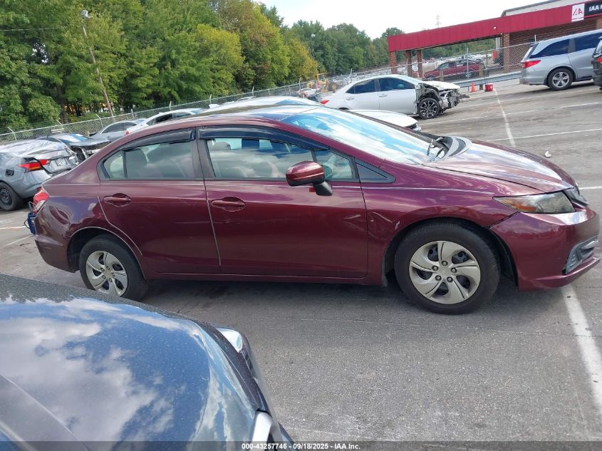 2014 Honda Civic Lx VIN: 19XFB2F59EE019843 Lot: 43257746