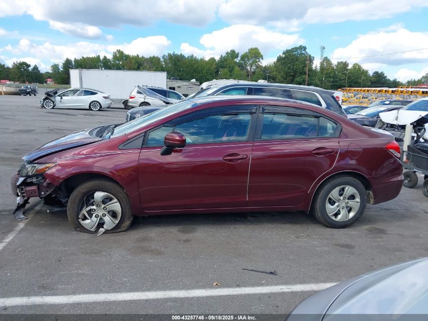 2014 Honda Civic Lx VIN: 19XFB2F59EE019843 Lot: 43257746