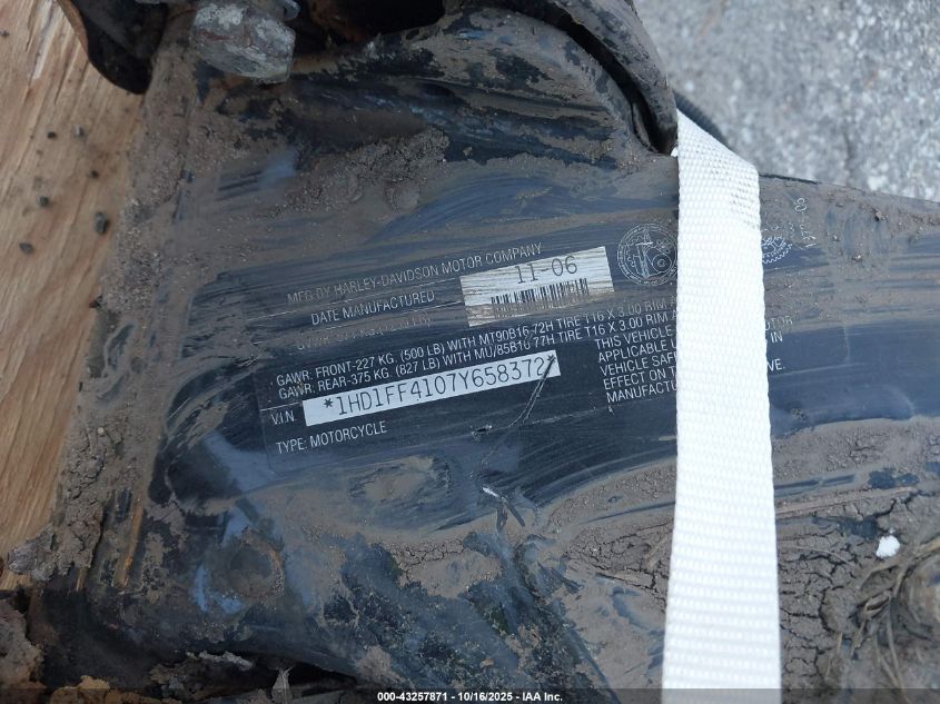 2007 Harley-Davidson Flht Classic VIN: 1HD1FF4107Y658372 Lot: 43257871