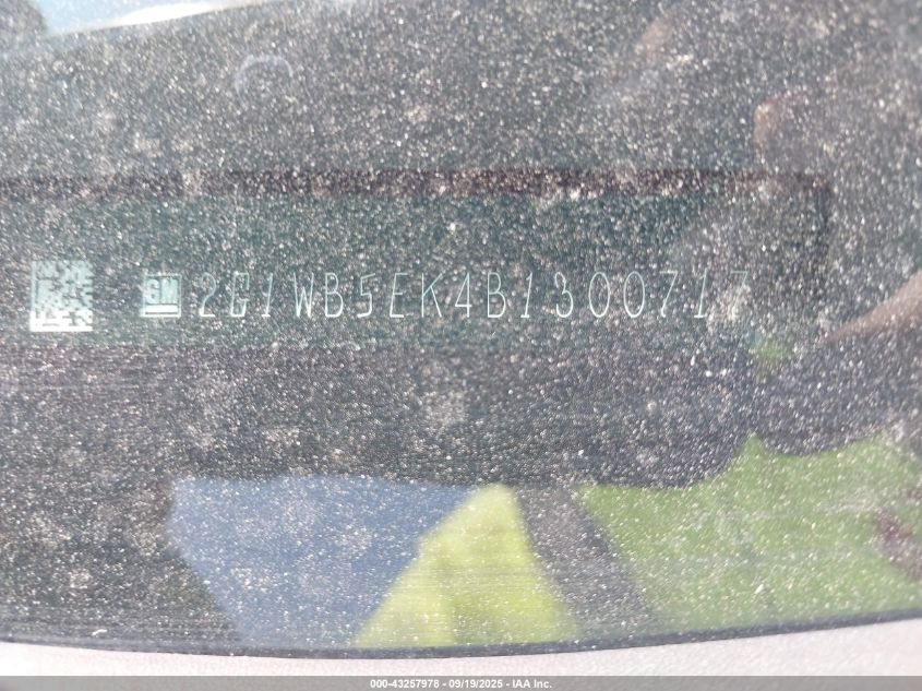 2011 Chevrolet Impala Lt VIN: 2G1WB5EK4B1300717 Lot: 43257978