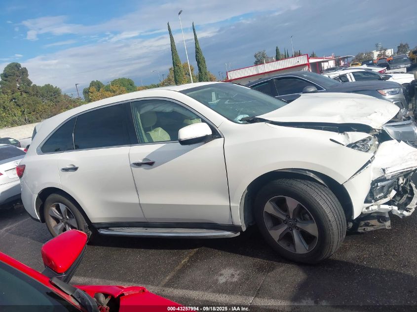 2014 Acura Mdx VIN: 5FRYD3H29EB014372 Lot: 43257994