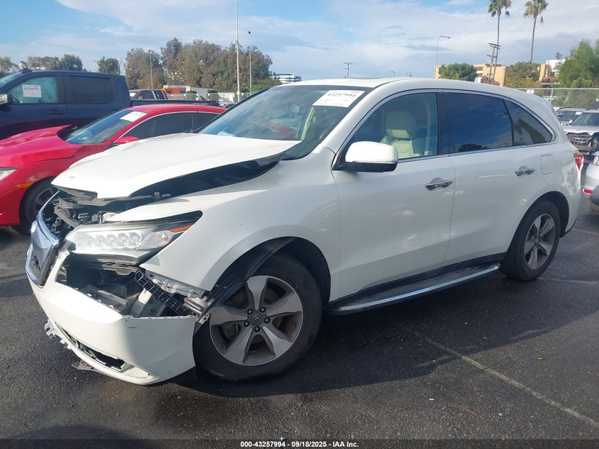 5FRYD3H29EB014372 2014 ACURA MDX photo no. 2
