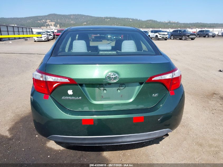 2016 Toyota Corolla Le VIN: 2T1BURHE0GC561378 Lot: 43258015