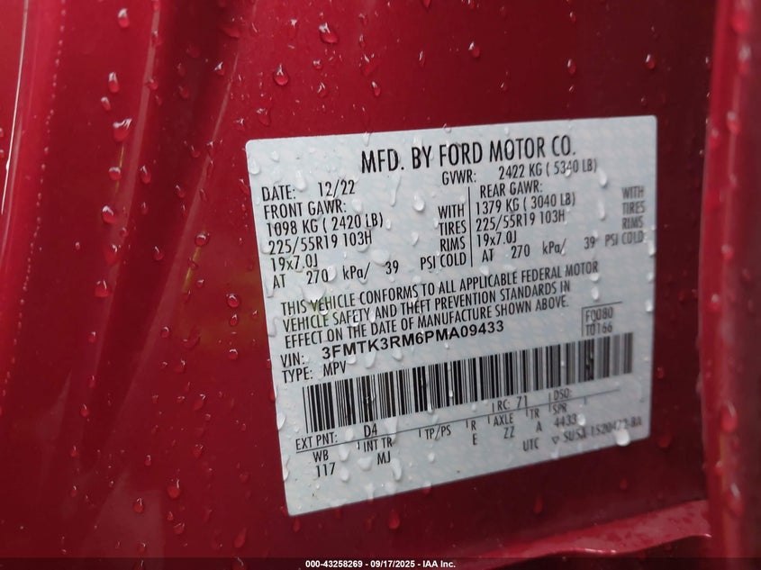 2023 FORD MUSTANG MACH-E PREMIUM - 3FMTK3RM6PMA09433