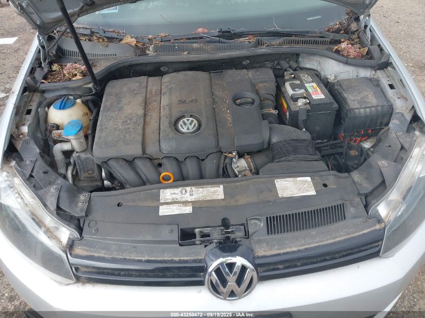 2012 Volkswagen Golf 2.5L 4-Door VIN: WVWDB7AJ7CW203674 Lot: 43258472