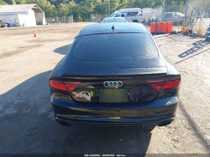 2016 Audi Rs 7 4.0T Prestige VIN: WUAW2AFC6GN903295 Lot: 43258592