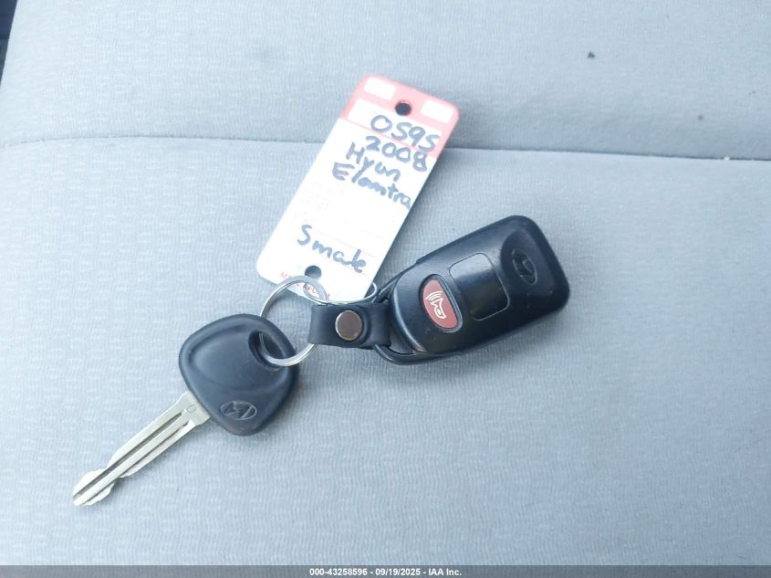 2008 Hyundai Elantra Gls/Se VIN: KMHDU46D38U501455 Lot: 43258596