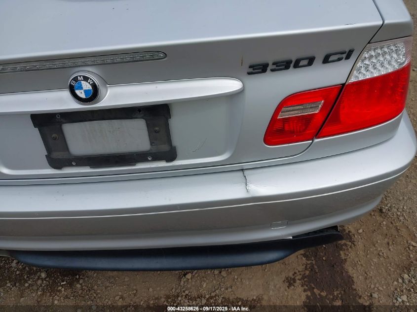2006 BMW 330Ci VIN: WBABW53496PL54812 Lot: 43258626