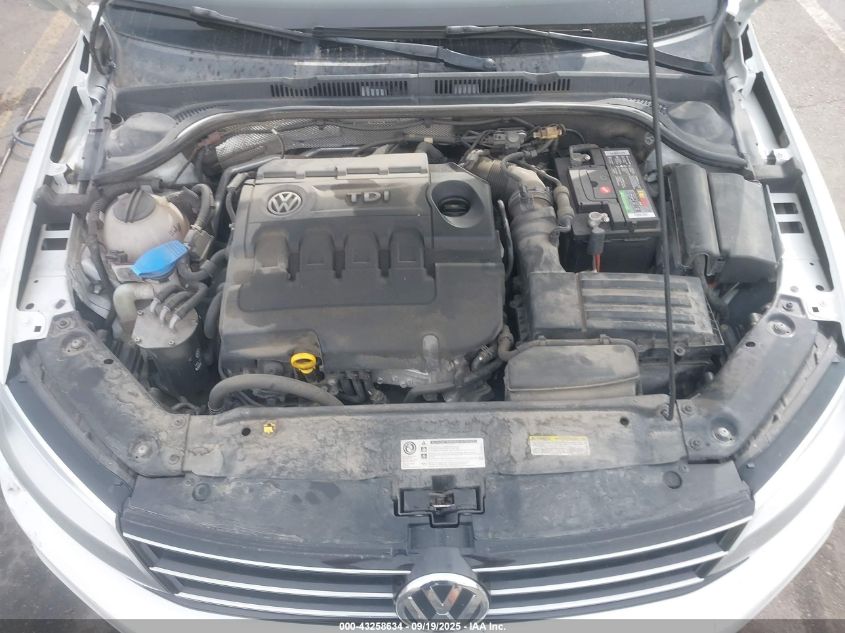 2015 Volkswagen Jetta 2.0L Tdi Se VIN: 3VW3A7AJ5FM419149 Lot: 43258634